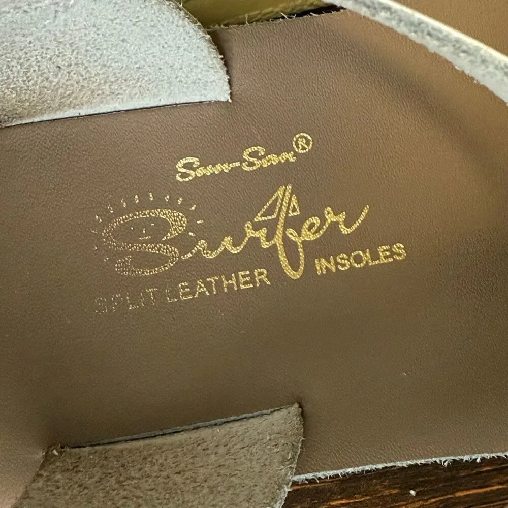 Sun San Surfer white leather girls sandal size 2